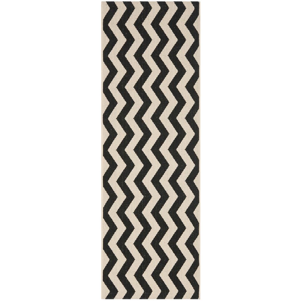 COURTYARD, BLACK / BEIGE, 2'-3" X 6'-7", Area Rug, CY6245-256-27. Picture 1
