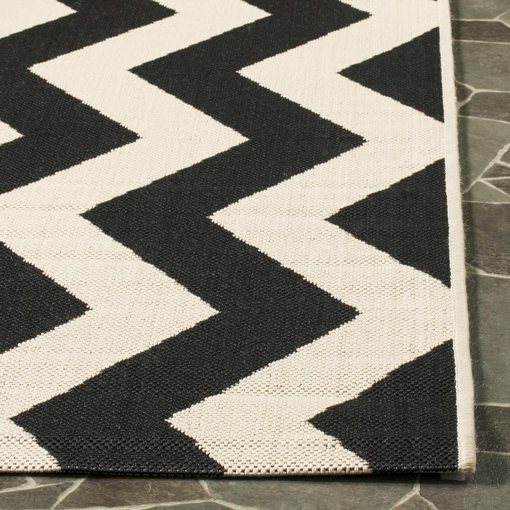 COURTYARD, BLACK / BEIGE, 6'-7" X 9'-6", Area Rug, CY6245-256-6. Picture 1