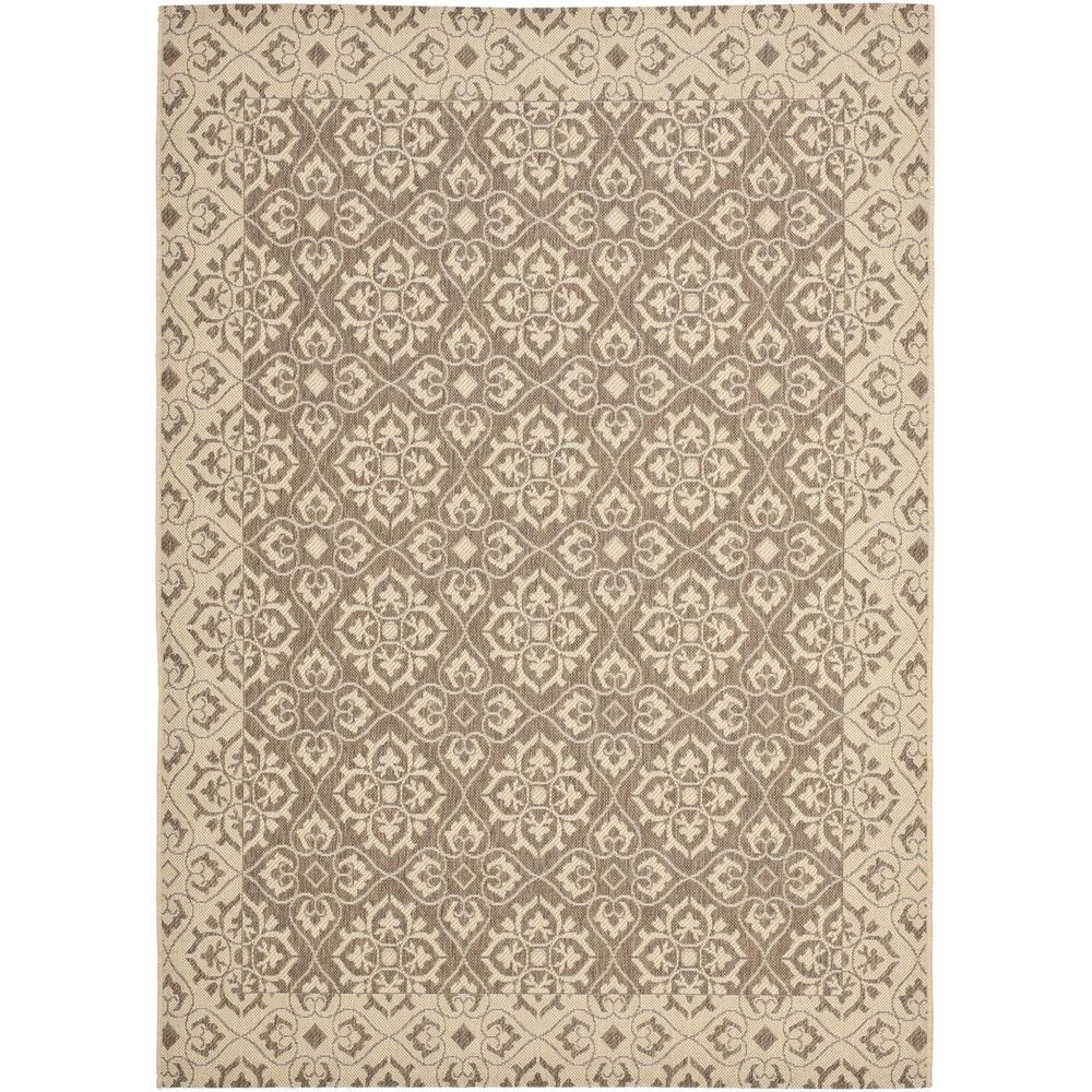 COURTYARD, BROWN / CREME, 5'-3" X 7'-7", Area Rug, CY6550-22-5. Picture 1