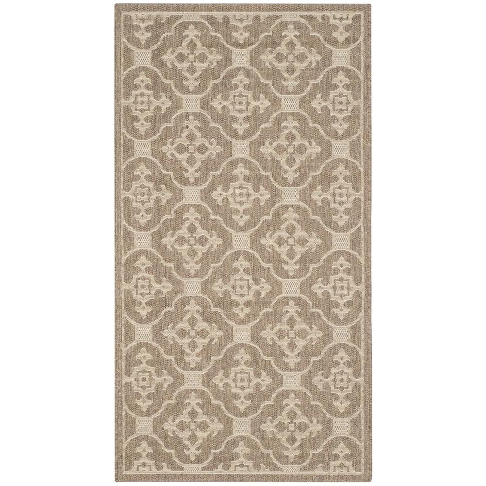 COURTYARD, BROWN / CREME, 5'-3" X 7'-7", Area Rug, CY6564-22-5. Picture 1