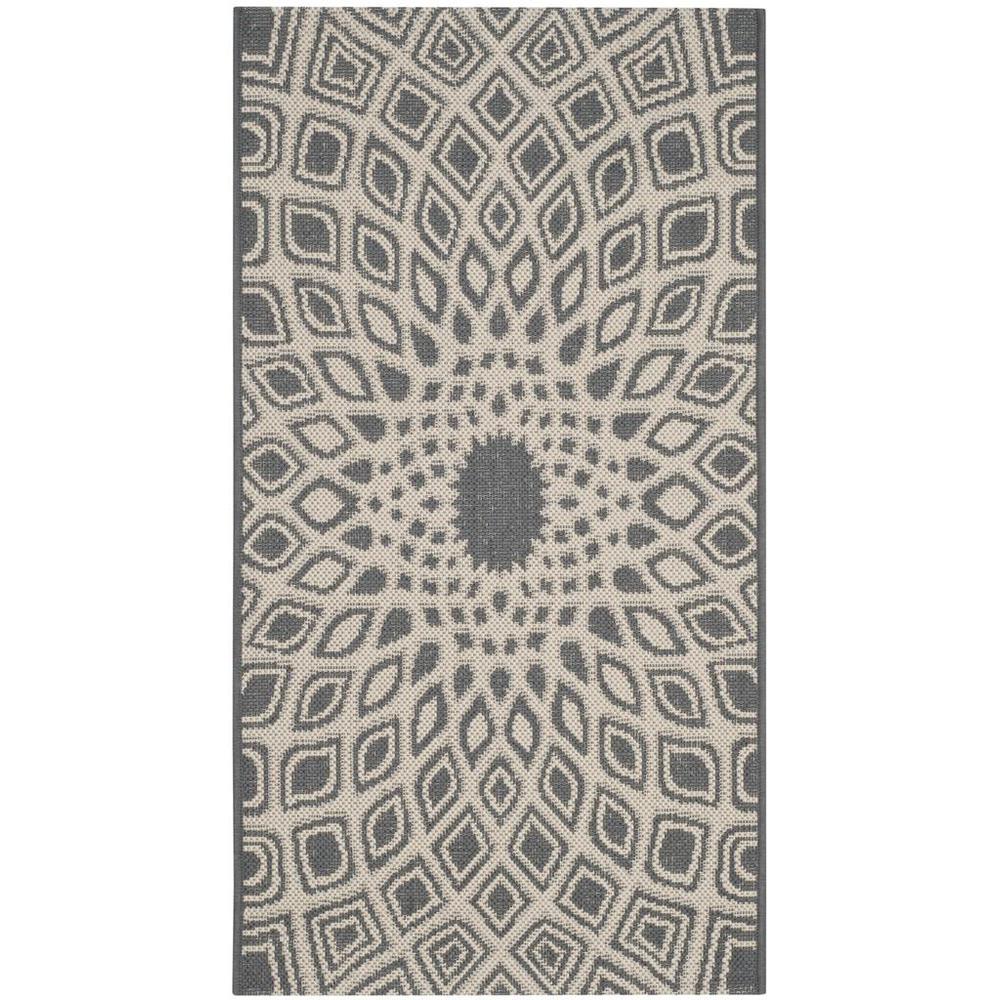 COURTYARD, ANTHRACITE / BEIGE, 2'-7" X 5', Area Rug, CY6616-23621-3. Picture 1
