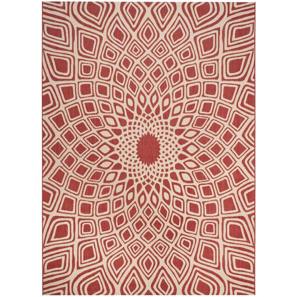 COURTYARD, RED / BEIGE, 9' X 12', Area Rug, CY6616-23821-9. Picture 1