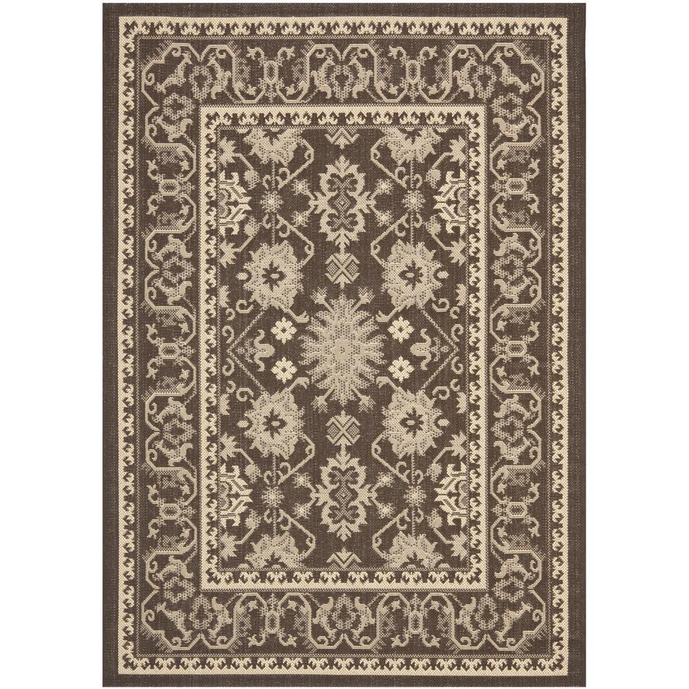 COURTYARD, CHOCOLATE / CREAM, 2'-7" X 8'-2", Area Rug, CY6727-204-38. Picture 1