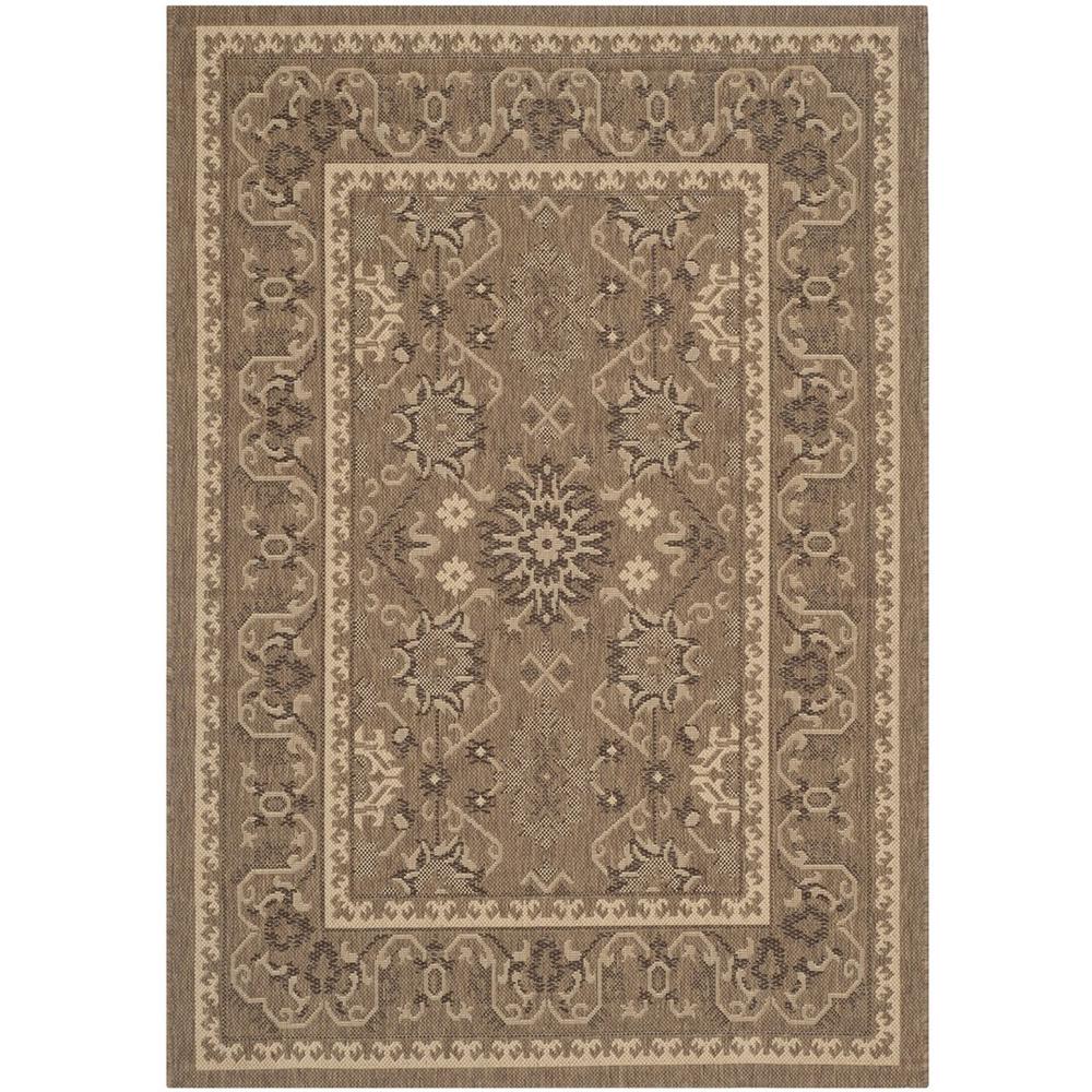 COURTYARD, BROWN / CREME, 5'-3" X 7'-7", Area Rug, CY6727-22-5. Picture 1