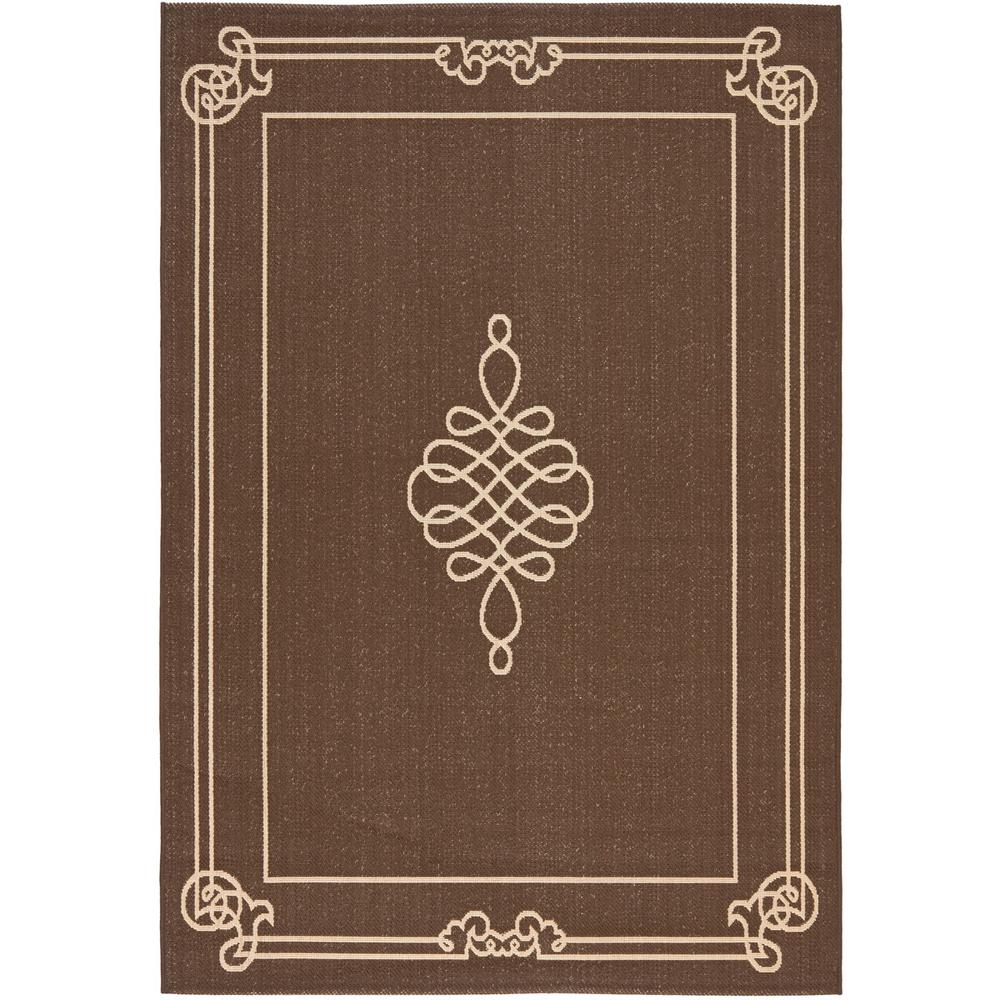 COURTYARD, CHOCOLATE / CREAM, 4' X 5'-7", Area Rug, CY6788-204-4. Picture 1