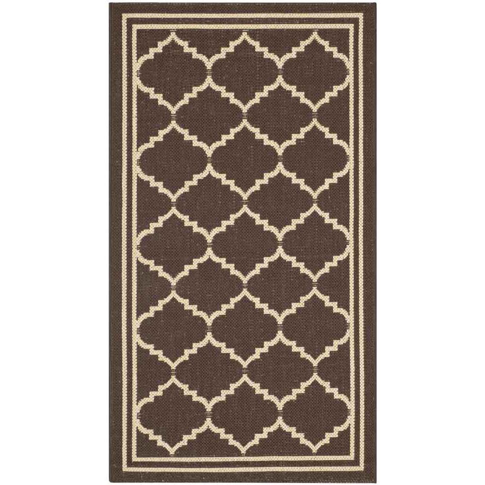 COURTYARD, CHOCOLATE / CREAM, 2'-7" X 5', Area Rug, CY6889-204-3. Picture 1