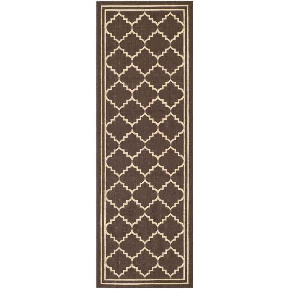 COURTYARD, CHOCOLATE / CREAM, 2'-3" X 6'-7", Area Rug, CY6889-204-27. Picture 1