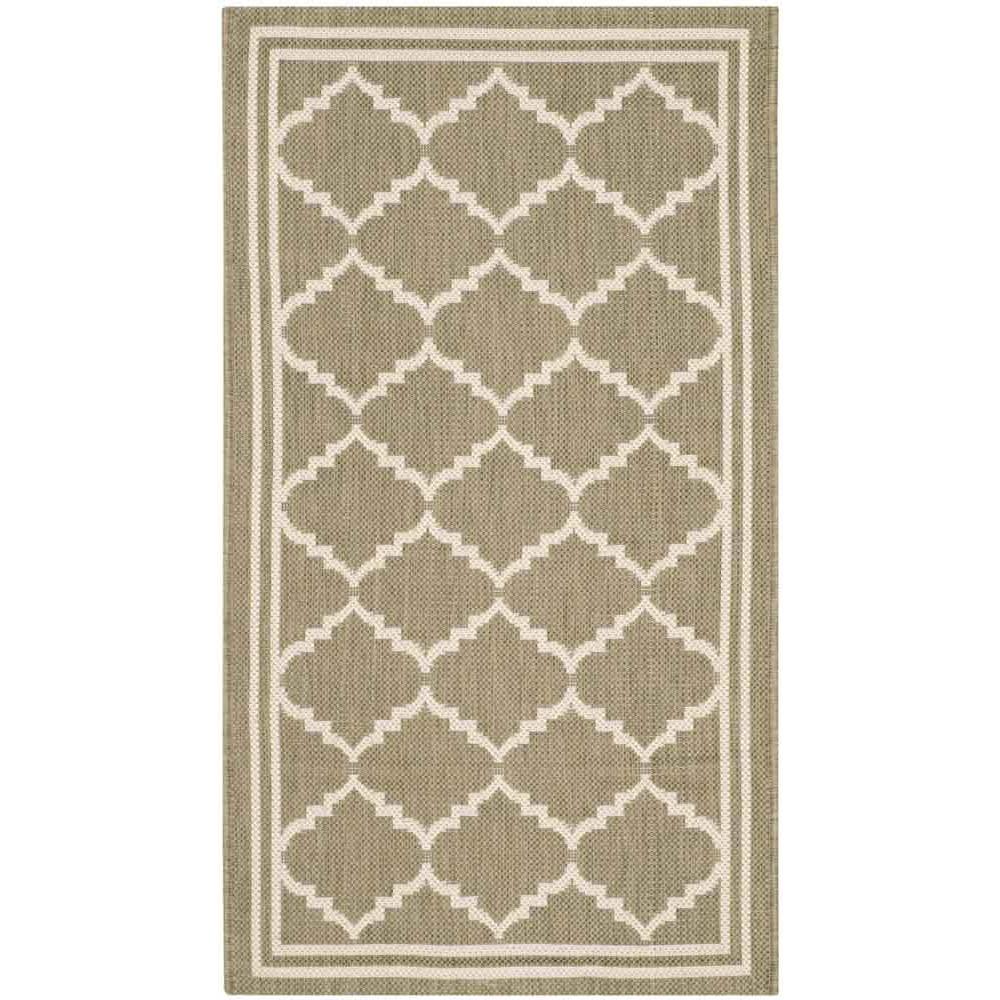 COURTYARD, GREEN / BEIGE, 2'-7" X 5', Area Rug, CY6889-244-3. Picture 1