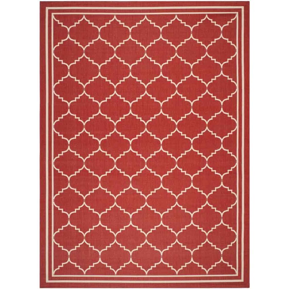 COURTYARD, RED / BEIGE, 9' X 12', Area Rug, CY6889-248-9. Picture 1