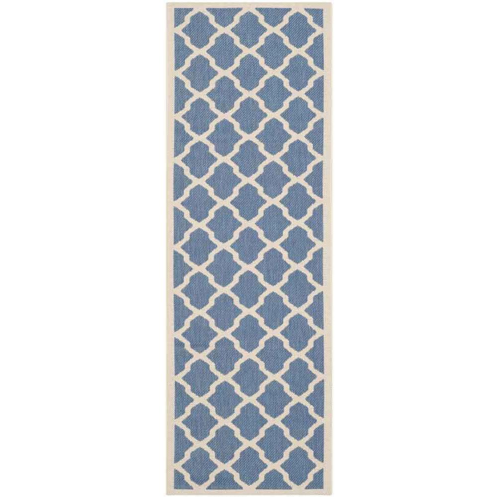 COURTYARD, BLUE / BEIGE, 2'-3" X 12', Area Rug, CY6903-243-212. Picture 1