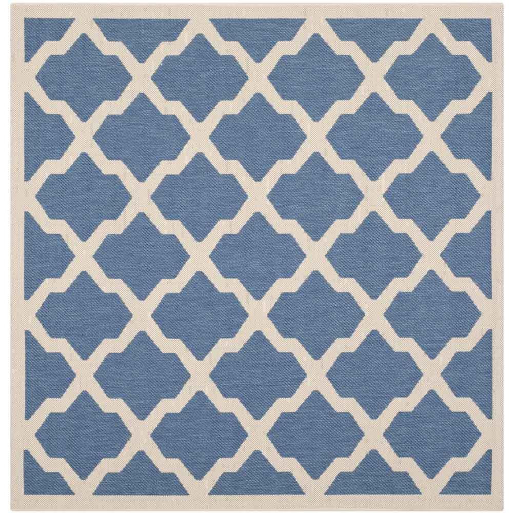 COURTYARD, BLUE / BEIGE, 5'-3" X 5'-3" Square, Area Rug, CY6903-243-5SQ. Picture 1