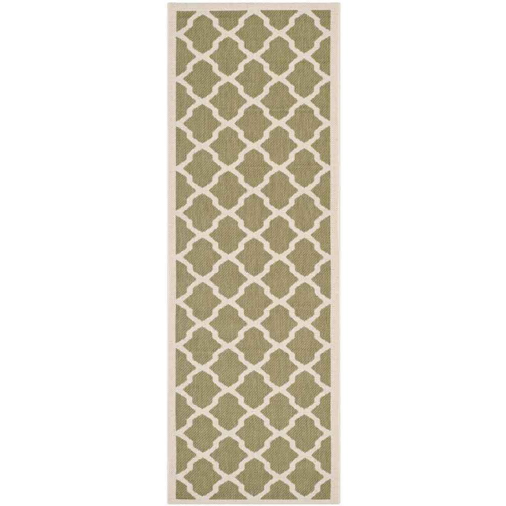 COURTYARD, GREEN / BEIGE, 2'-3" X 6'-7", Area Rug, CY6903-244-27. Picture 1