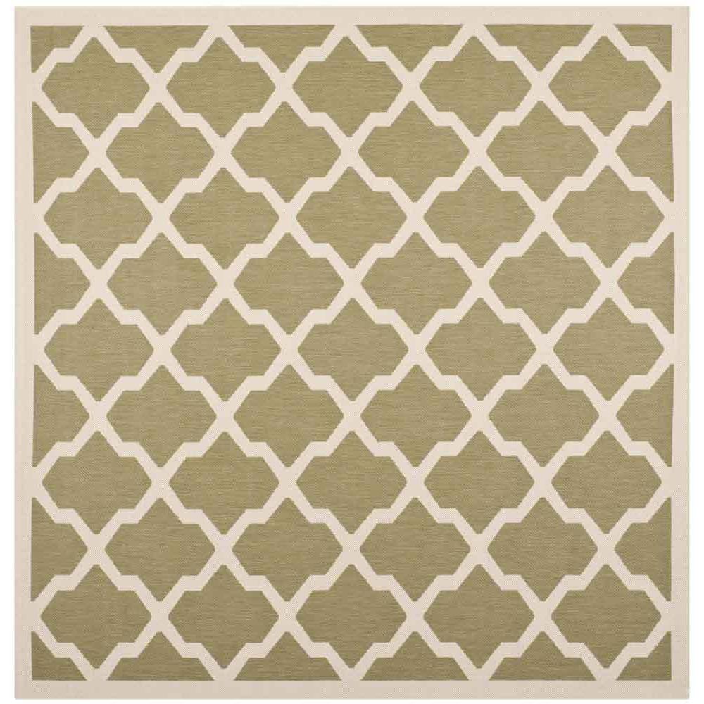 COURTYARD, GREEN / BEIGE, 5'-3" X 5'-3" Square, Area Rug, CY6903-244-5SQ. Picture 1