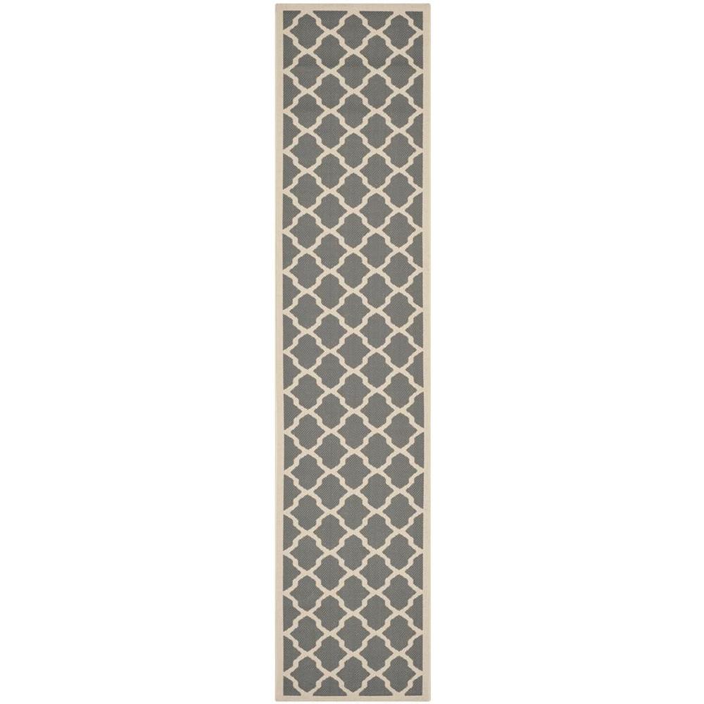 COURTYARD, ANTHRACITE / BEIGE, 2'-3" X 12', Area Rug, CY6903-246-212. Picture 1