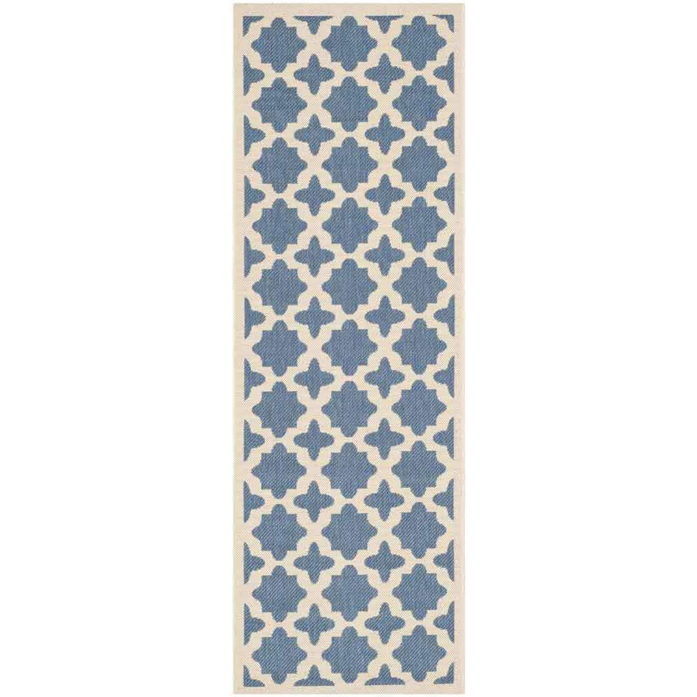 COURTYARD, BLUE / BEIGE, 2'-3" X 6'-7", Area Rug, CY6913-243-27. Picture 1