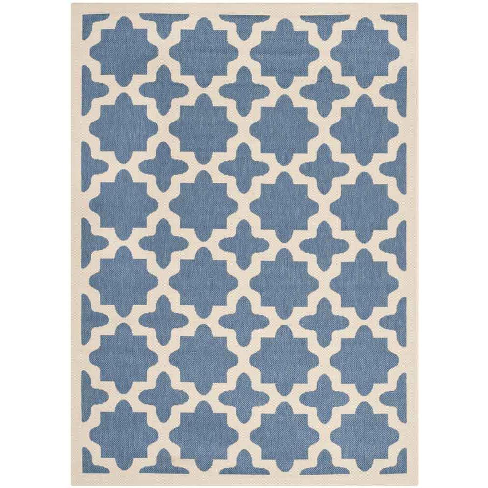 COURTYARD, BLUE / BEIGE, 5'-3" X 7'-7", Area Rug, CY6913-243-5. Picture 1
