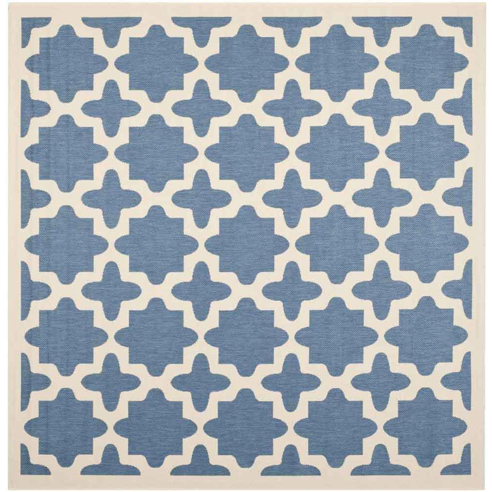 COURTYARD, BLUE / BEIGE, 5'-3" X 5'-3" Square, Area Rug, CY6913-243-5SQ. Picture 1