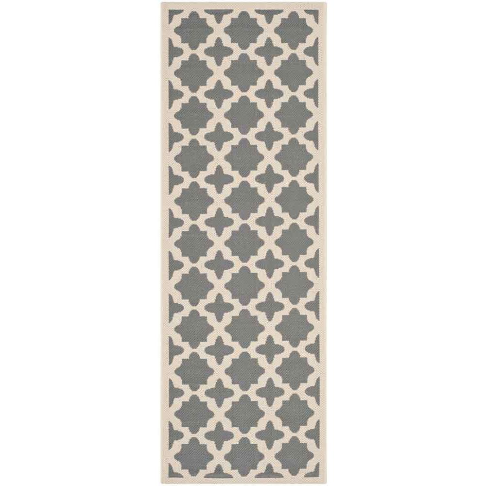 COURTYARD, ANTHRACITE / BEIGE, 2'-3" X 12', Area Rug, CY6913-246-212. Picture 1