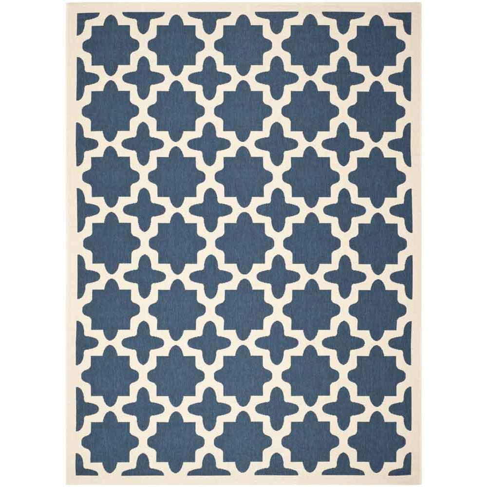 COURTYARD, NAVY / BEIGE, 9' X 12', Area Rug, CY6913-268-9. Picture 1