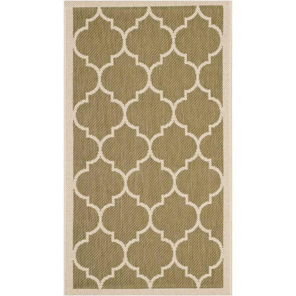 COURTYARD, GREEN / BEIGE, 2'-7" X 5', Area Rug, CY6914-244-3. Picture 1