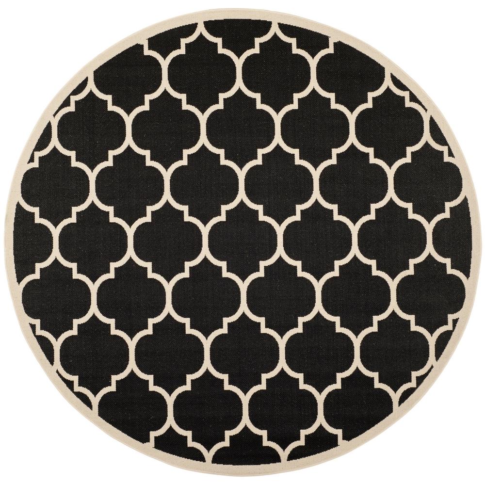 COURTYARD, BLACK / BEIGE, 5'-3" X 5'-3" Round, Area Rug, CY6914-266-5R. Picture 1