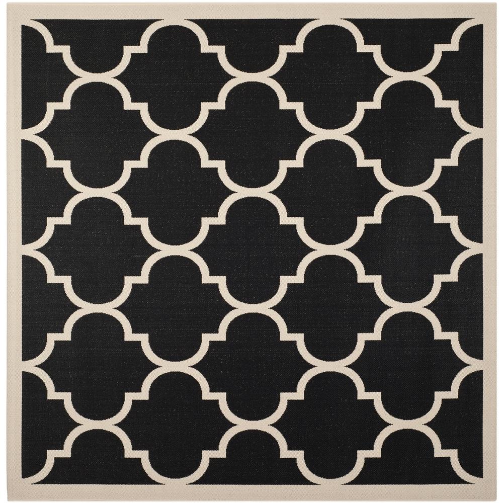 COURTYARD, BLACK / BEIGE, 5'-3" X 5'-3" Square, Area Rug, CY6914-266-5SQ. Picture 1