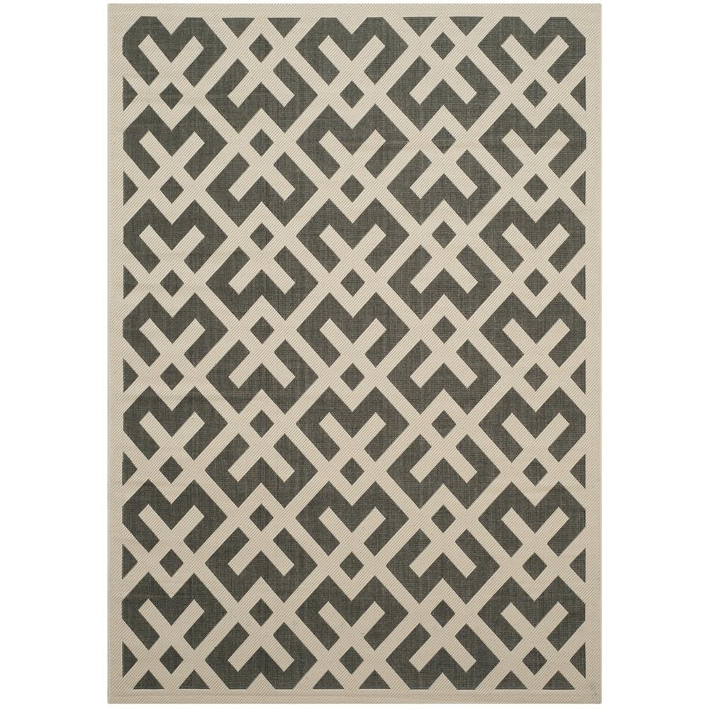 COURTYARD, BLACK / BEIGE, 5'-3" X 7'-7", Area Rug, CY6915-216-5. Picture 1