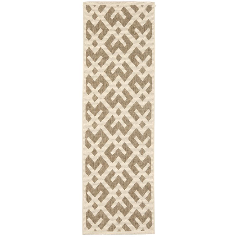 COURTYARD, BROWN / BONE, 2'-3" X 12', Area Rug, CY6915-232-212. Picture 1