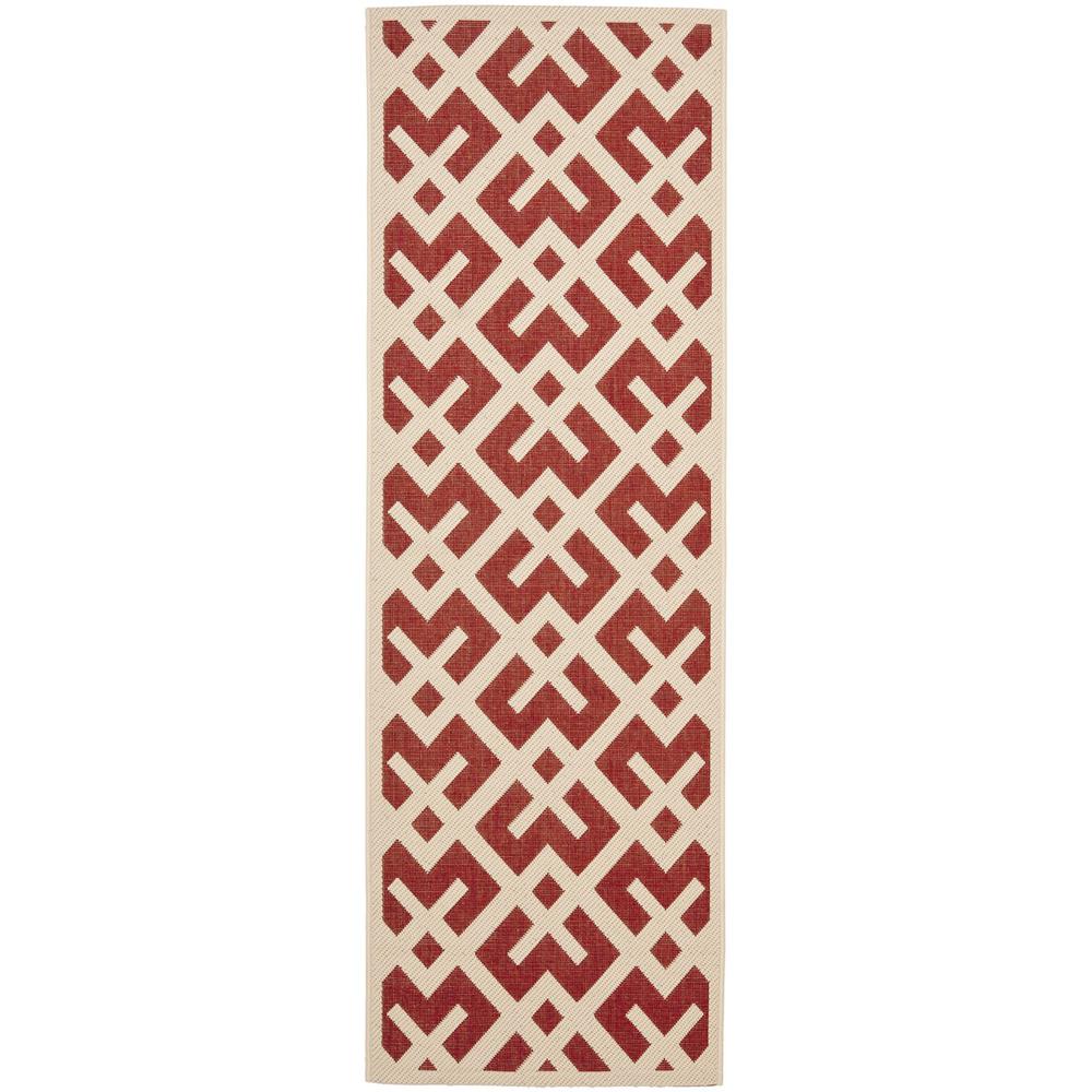 COURTYARD, RED / BONE, 2'-3" X 12', Area Rug, CY6915-238-212. Picture 1
