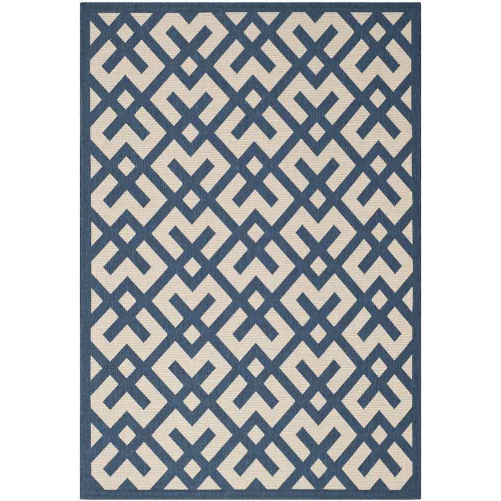COURTYARD, NAVY / BEIGE, 5'-3" X 7'-7", Area Rug, CY6915-268-5. Picture 1