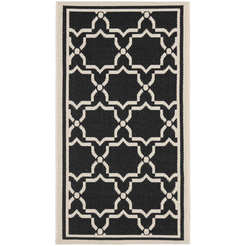 COURTYARD, BLACK / BEIGE, 2'-7" X 5', Area Rug, CY6916-226-3. Picture 1