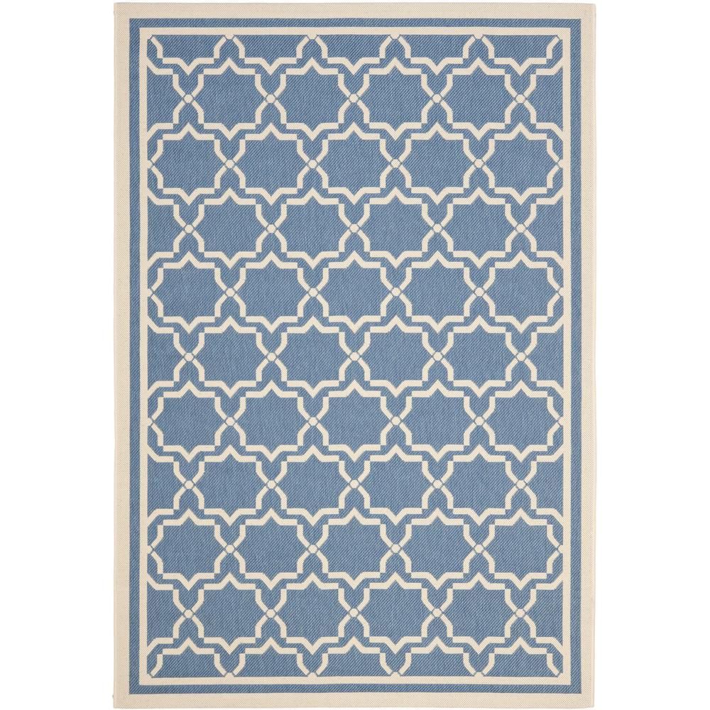 COURTYARD, BLUE / BEIGE, 6'-7" X 9'-6", Area Rug, CY6916-243-6. Picture 1