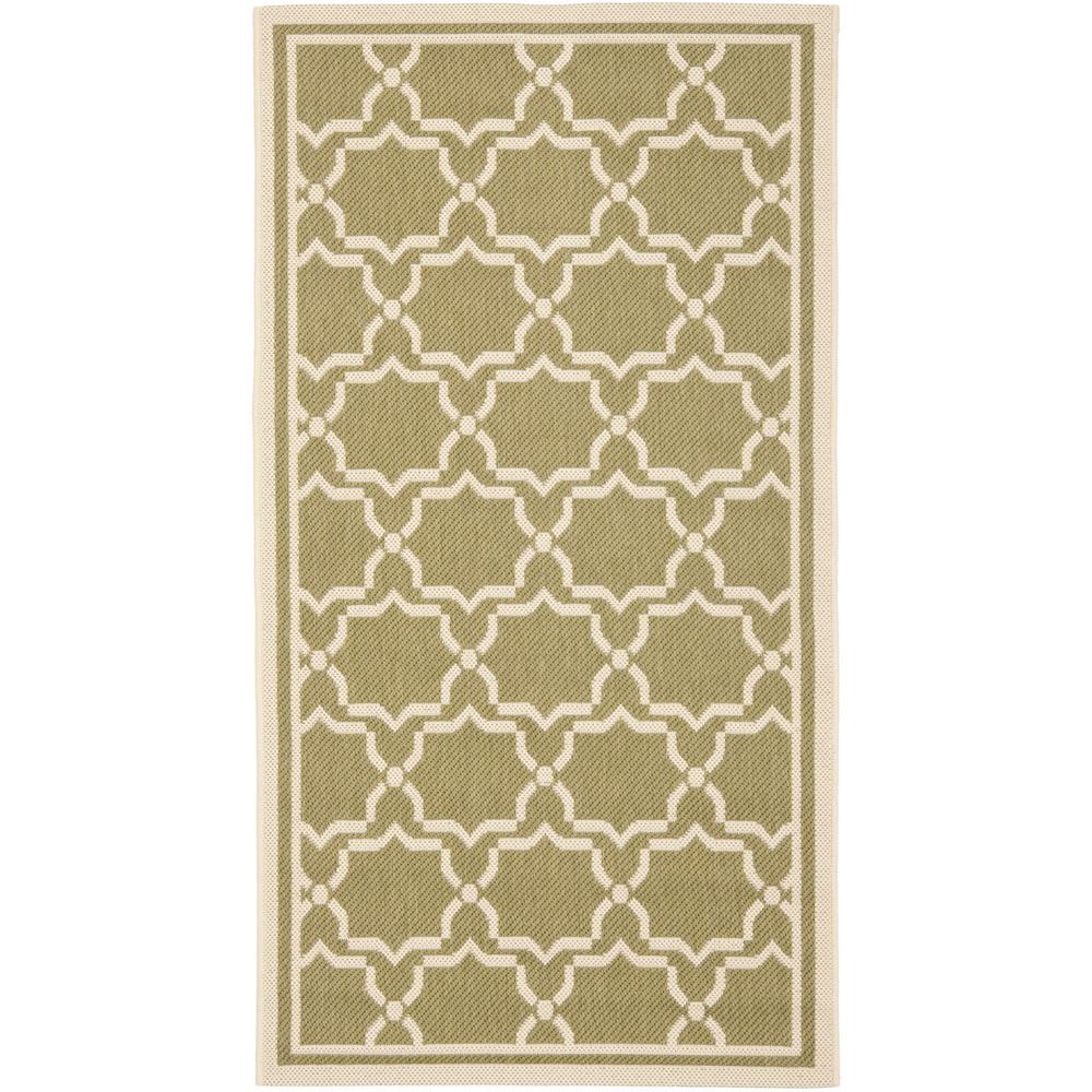 COURTYARD, GREEN / BEIGE, 2'-7" X 5', Area Rug, CY6916-244-3. Picture 1