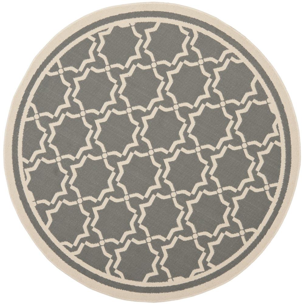 COURTYARD, ANTHRACITE / BEIGE, 6'-7" X 6'-7" Round, Area Rug, CY6916-246-7R. Picture 1