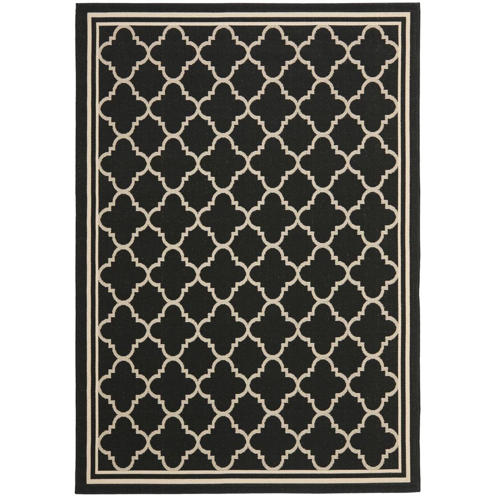 COURTYARD, BLACK / BEIGE, 5'-3" X 7'-7", Area Rug, CY6918-226-5. Picture 1