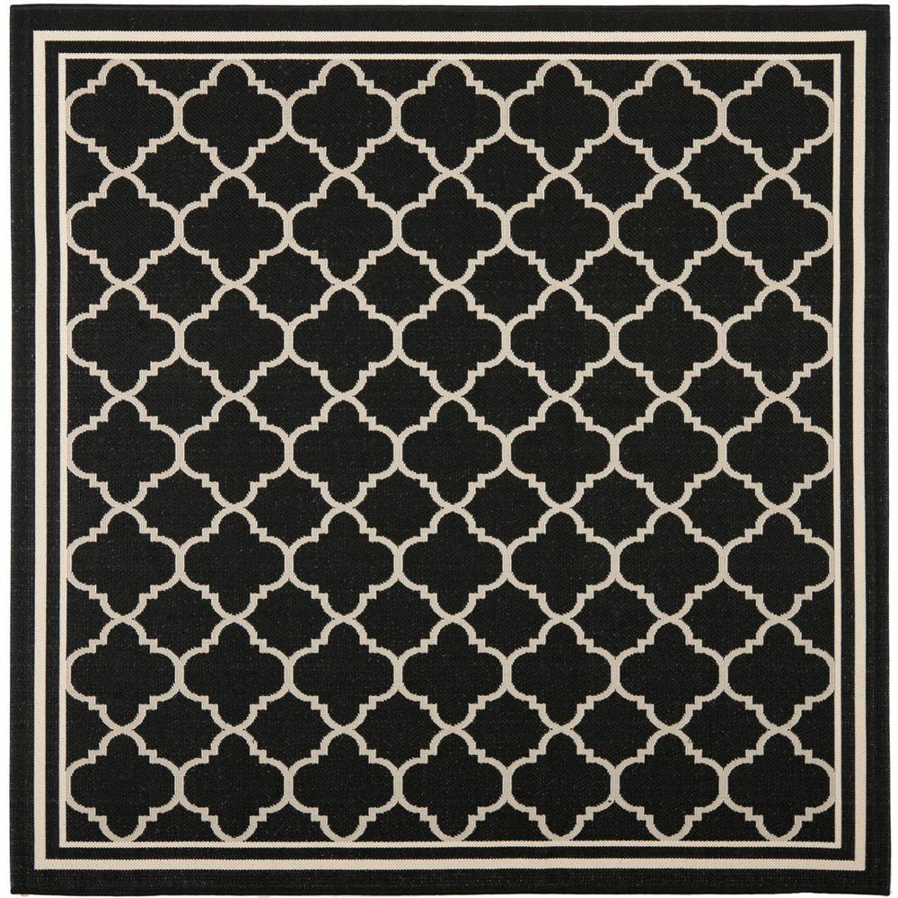 COURTYARD, BLACK / BEIGE, 5'-3" X 5'-3" Square, Area Rug, CY6918-226-5SQ. Picture 1
