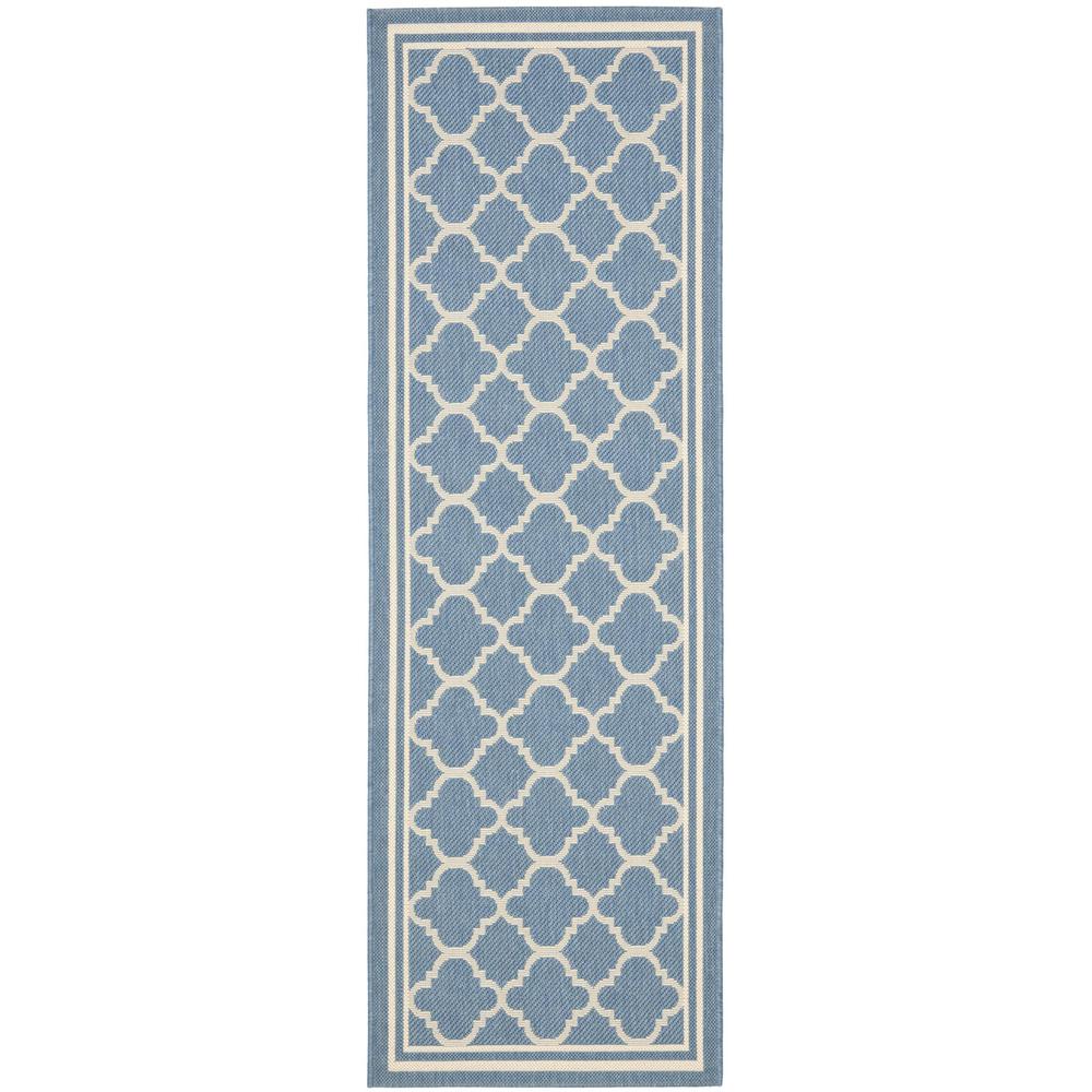 COURTYARD, BLUE / BEIGE, 2'-3" X 12', Area Rug, CY6918-243-212. Picture 1
