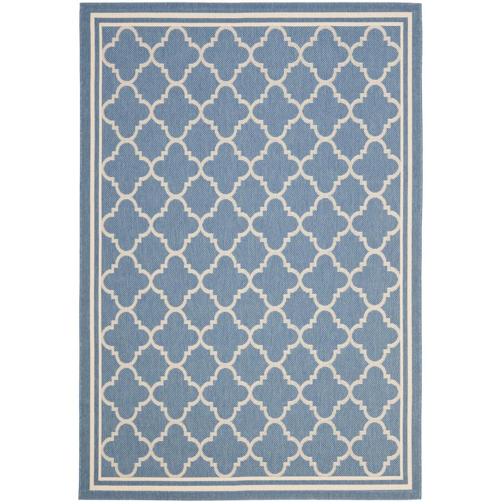 COURTYARD, BLUE / BEIGE, 5'-3" X 7'-7", Area Rug, CY6918-243-5. Picture 1