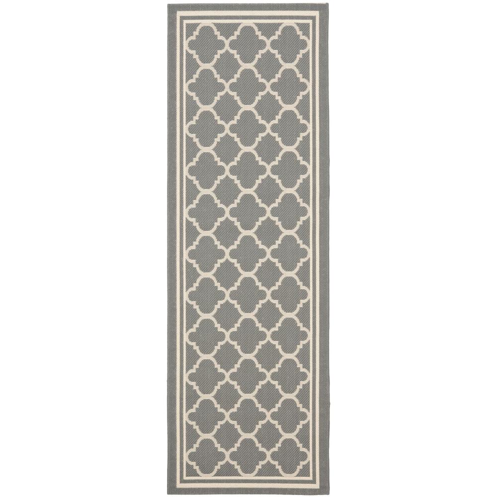 COURTYARD, ANTHRACITE / BEIGE, 2'-3" X 12', Area Rug, CY6918-246-212. Picture 1