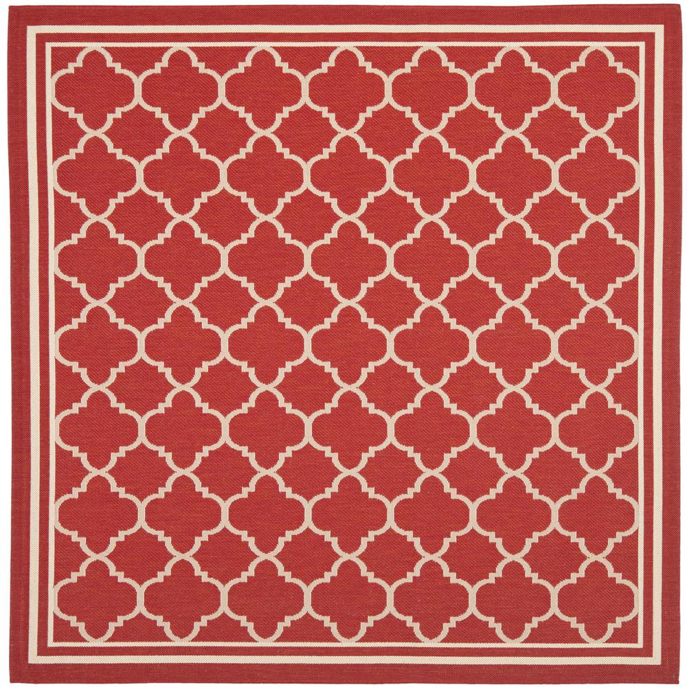 COURTYARD, RED / BONE, 5'-3" X 5'-3" Square, Area Rug, CY6918-248-5SQ. Picture 1