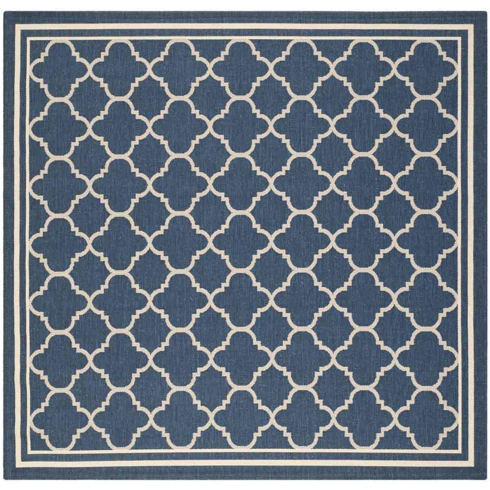 COURTYARD, NAVY / BEIGE, 5'-3" X 5'-3" Square, Area Rug, CY6918-268-5SQ. Picture 1