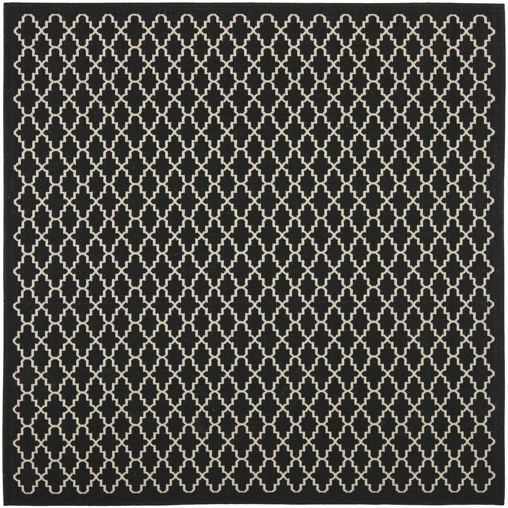 COURTYARD, BLACK / BEIGE, 6'-7" X 6'-7" Square, Area Rug, CY6919-226-7SQ. Picture 1