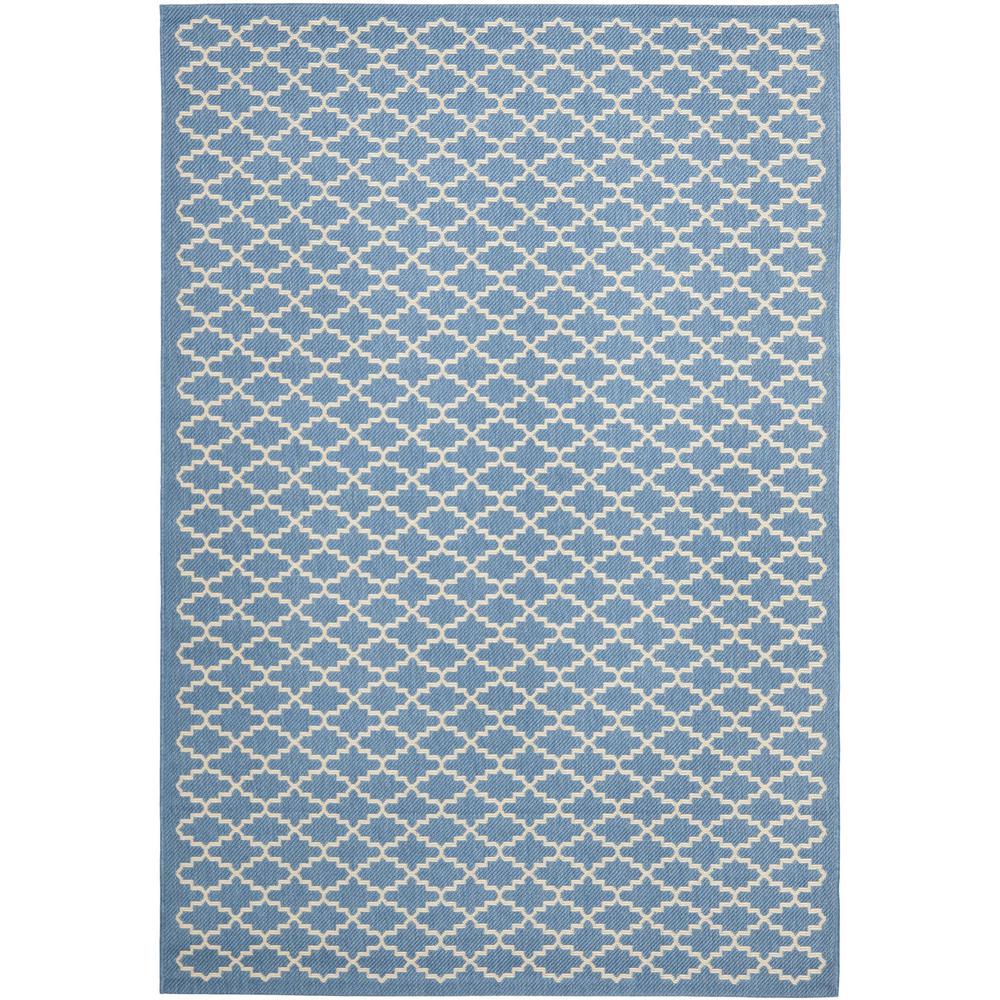 COURTYARD, BLUE / BEIGE, 5'-3" X 7'-7", Area Rug, CY6919-243-5. Picture 1