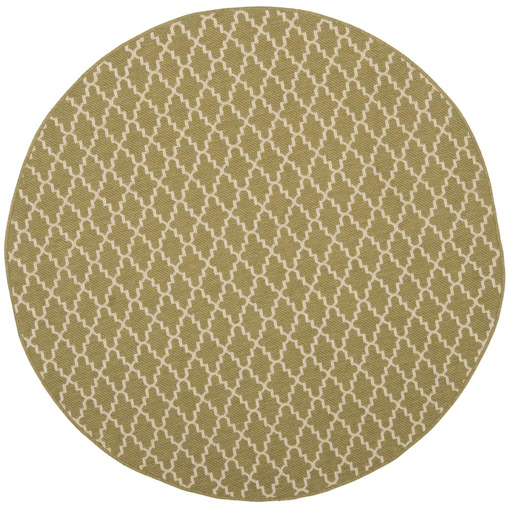 COURTYARD, GREEN / BEIGE, 6'-7" X 6'-7" Round, Area Rug, CY6919-244-7R. Picture 1