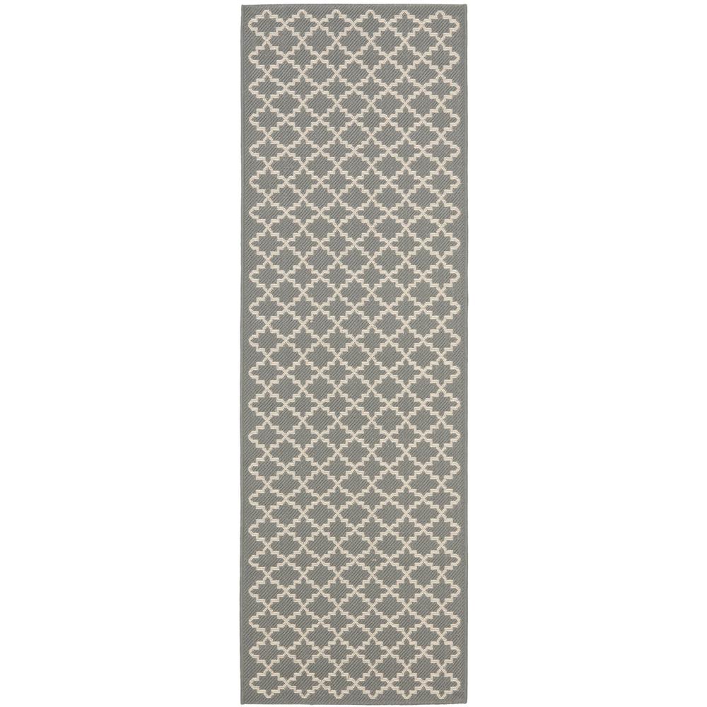 COURTYARD, ANTHRACITE / BEIGE, 2'-3" X 12', Area Rug, CY6919-246-212. Picture 1