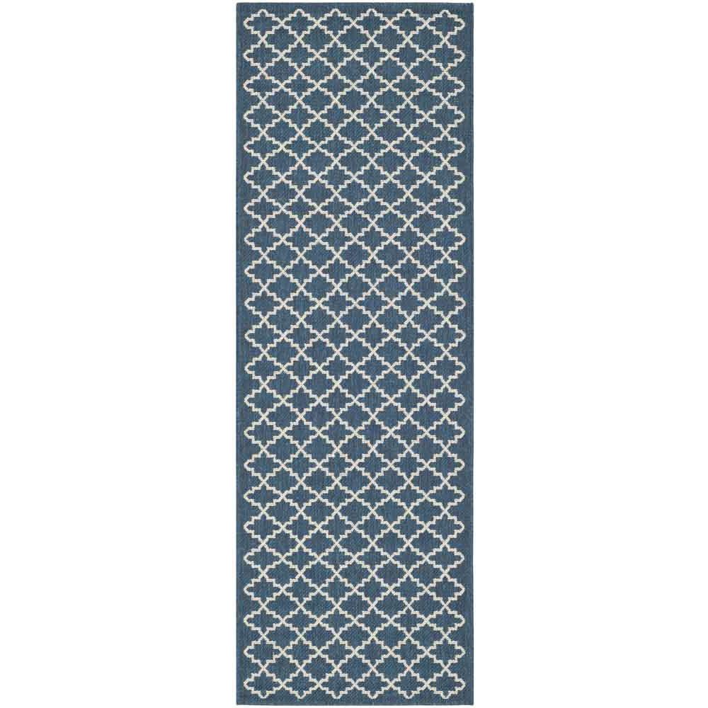 COURTYARD, NAVY / BEIGE, 2'-3" X 12', Area Rug, CY6919-268-212. The main picture.