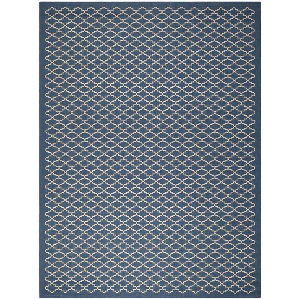 COURTYARD, NAVY / BEIGE, 9' X 12', Area Rug, CY6919-268-9. Picture 1