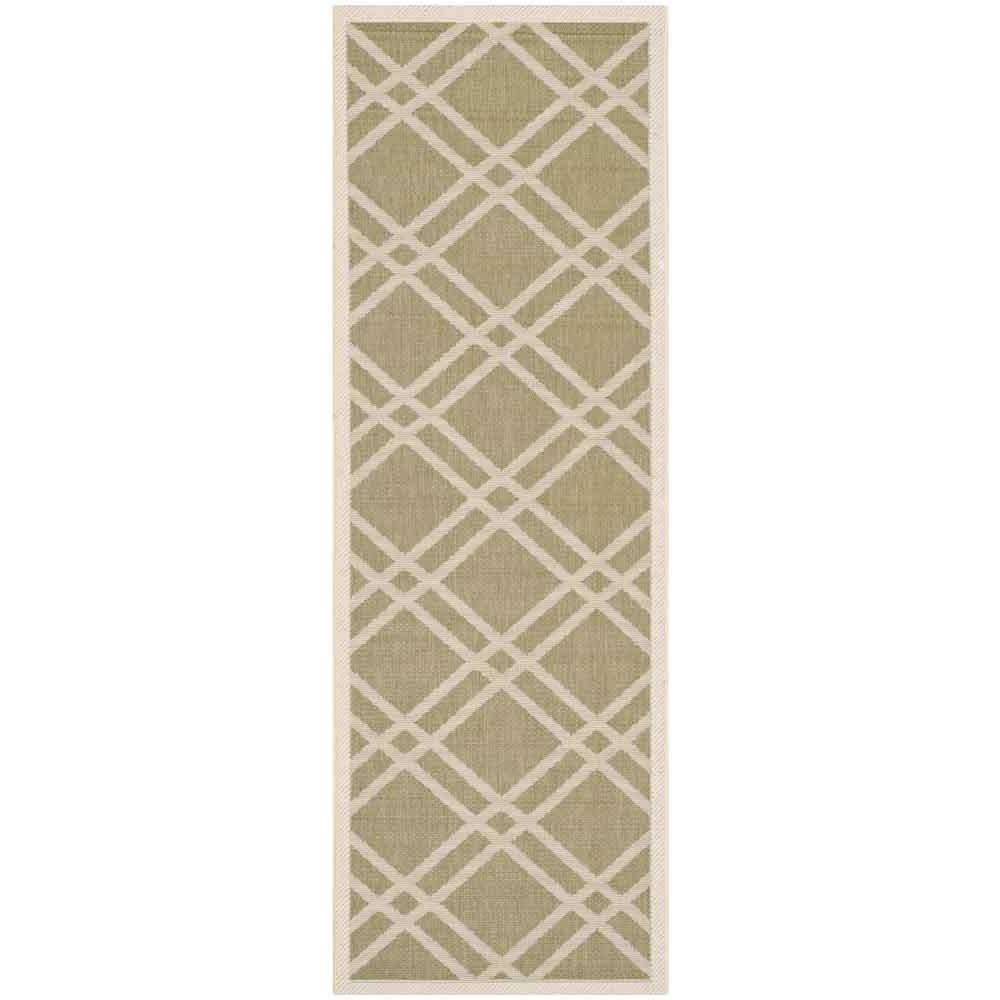COURTYARD, GREEN / BEIGE, 2'-3" X 6'-7", Area Rug, CY6923-244-27. Picture 1
