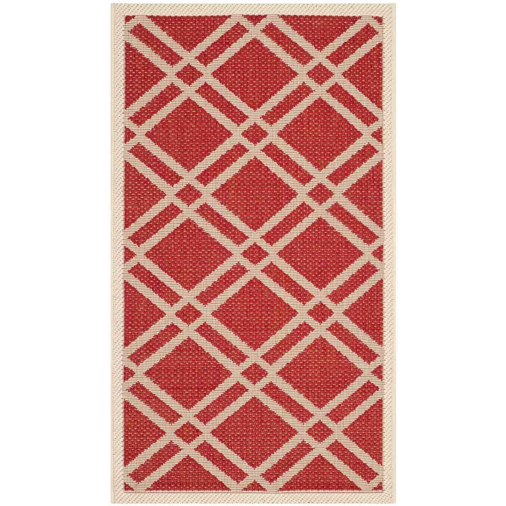 COURTYARD, RED / BONE, 2'-7" X 5', Area Rug, CY6923-248-3. Picture 1