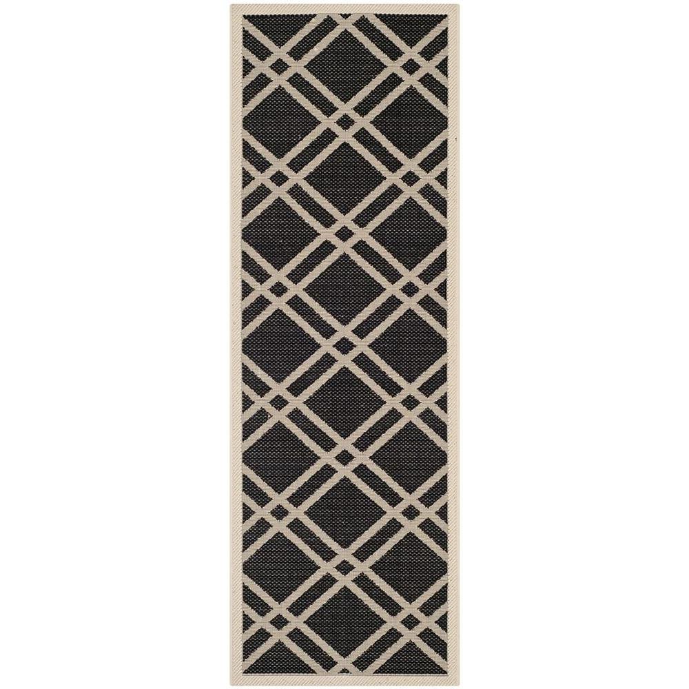 COURTYARD, BLACK / BEIGE, 2'-3" X 6'-7", Area Rug, CY6923-266-27. Picture 1